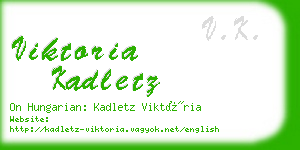 viktoria kadletz business card